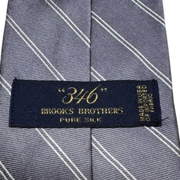 Brooks Brothers 346 Mens Silk Tie Quiet Luxury Old Money Made in USA Formal - Picture 4 of 7